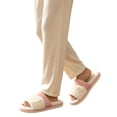 thumbnail image 3 of Agkizg Womens Fuzzy Slippers, House Slippers, Open Toe One Strap House Slippers Fuzzy Lined Flat Casual Indoor Bedroom Daily Slippers, 3 of 7