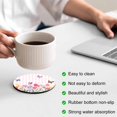 thumbnail image 3 of Tulips Spring Floral Coasters Set of 6, Absorbent Coasters for Drinks, Pink Plaid Flowers Butterfly Pastoral Coaster for Desk Coffee Table Protection, Home Decor House Warming Gifts 4", 3 of 8