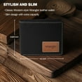 thumbnail image 2 of Wrangler Men’s Bifold Wallet Genuine Leather, RFID Blocking, Casual Everyday 10-20 Cards Purse with AirTag Holder, Gift for Him, 2 of 7