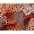 thumbnail image 4 of oneOone Silk Tabby Medium Orange Fabric Dot|Check & Triangle Geometric Craft Projects Decor Fabric Printed By The Yard 42 Inch Wide, 4 of 4