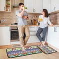 thumbnail image 6 of SKYSONIC 2PCS Mexican Floral Pattern Kitchen Rug and Mat Colorful Floor Runner Rug Anti Fatigue Non Slip Comfort Mat for Doormat Laundry Room Hallway 19.7"x27.6"+19.7"x47.2", 6 of 7