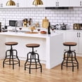 thumbnail image 4 of Taburete de bar Yaheetech Industrial Vintage Rustic Metal Brown, 4 of 9