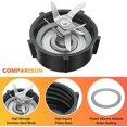 thumbnail image 3 of Blender Replacement Parts for Oster Blender - 6-Point Stainless Steel Blade With Jar Base Cap And 1 Pcs O Ring Seal for Oster and Osterizer Blender Replacement Parts Gasket Accessory Refresh Kit, 3 of 5