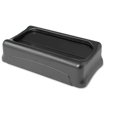 Rubbermaid Commercial FG267360BLA Swing Top Lid for Slim Jim Waste Containers, 11-3/8 x 20-3/8, Plastic, Black