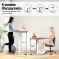 thumbnail image 5 of Spaco 55 Inch Electric Height Adjustable Office Desk with Hook-Beige, Office Desk, Gaming Computer Desks for Study,Working,Writing, 5 of 8