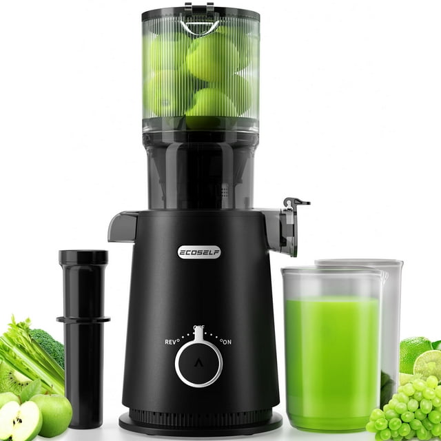 Extractor de Jugo Profesional Exprimidor ECOSELF 200W 1.2L Licuadoras Negro