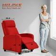 thumbnail image 7 of FDW Recliner Chair with Fabric Padded Seat Backrest，Orange, 7 of 7