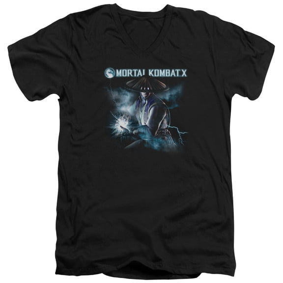 Mortal Kombat X - Raiden - Slim Fit V Neck Shirt - Small