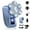 Blue, variant on Head Shavers for Bald Men, 7D Electric Shaver Razor with Nose Hair Sideburns Trimmer, IPX7 Waterproof Wet/Dry LED Display Rechargeable Rotary Shaver 5 in 1 Grooming Kit
