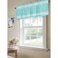 thumbnail image 6 of Valances for Windows Farmhouse Teal Rod Pocket Cafe Window Treatments Valance Curtains for Kitchen Bathroom Laundry Basement Windows 54"x18", 6 of 9