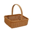 thumbnail image 4 of Cesta de picnic de imitación de ratán, cesta de compras de granja para dulces, frutas y bodas L, 4 of 8