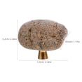 thumbnail image 5 of LOLIPPYY 2-Pack Cabinet Handles with Natural Stone Drawer Knobs and Brass Base - Unique Irregular Rock Pulls for Rustic Furniture Decoration, 5 of 7