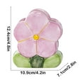 thumbnail image 3 of Gmogad Chinoiserie Ceramic Pen Holder 4.8" Multi-Functional Makeup Brush Pot Cute Flower Design Desk Organizer for Office Home Decor, 3 of 6