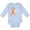 AE-Light Blue, variant on Faith over Fear Leukemia Awareness with Orange Ribbon Boys or Girls Long Sleeve Baby Bodysuit