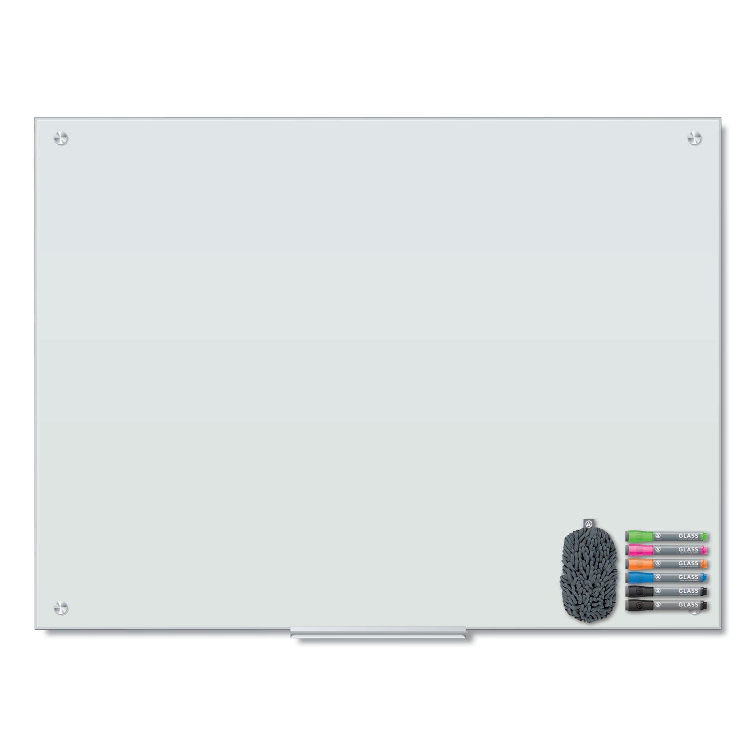 U Brands Glass Dry Erase Board Value Pack, 48 x 36, White