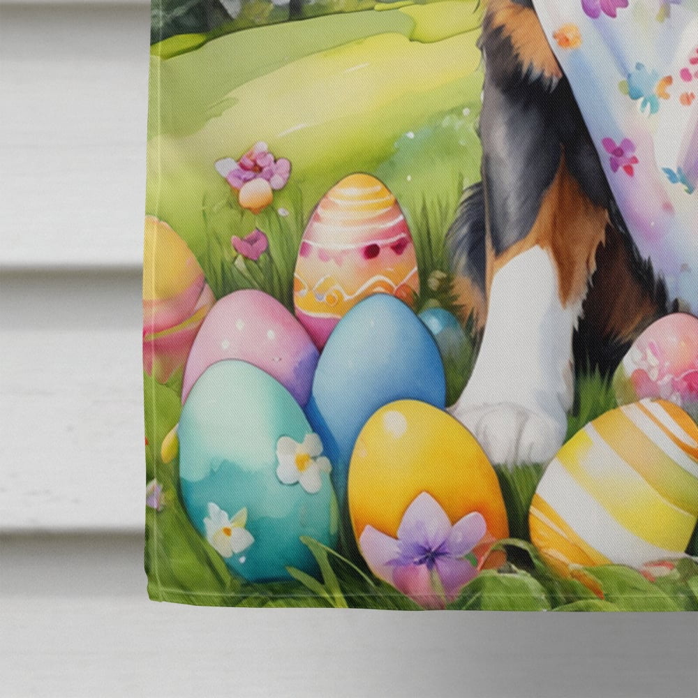 Bernese Mountain Dog Easter Egg Hunt House Flag 28 in x 40 in