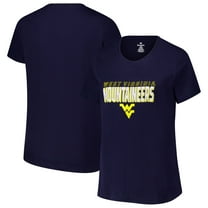 Women's Fanatics Navy West Virginia Mountaineers Plus Size Lean Scoop Neck T-Shirt