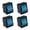 Blue, variant on Geemin Pack Of 4 Rocker Switches With LED Indicators Light Accessory for Easy Operations In Various Electrical Circuits