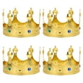 thumbnail image 1 of 4 Pcs Couronnes Royales Accessoires de Costume pour Fête d'Anniversaire Rois, 1 of 8