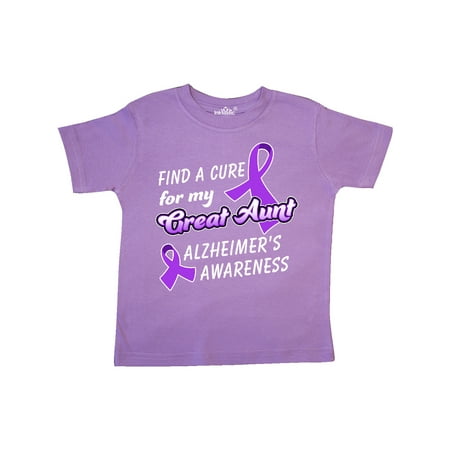 

Inktastic Alzheimer s Awareness Find a Cure for my Great Aunt Gift Toddler Boy or Toddler Girl T-Shirt