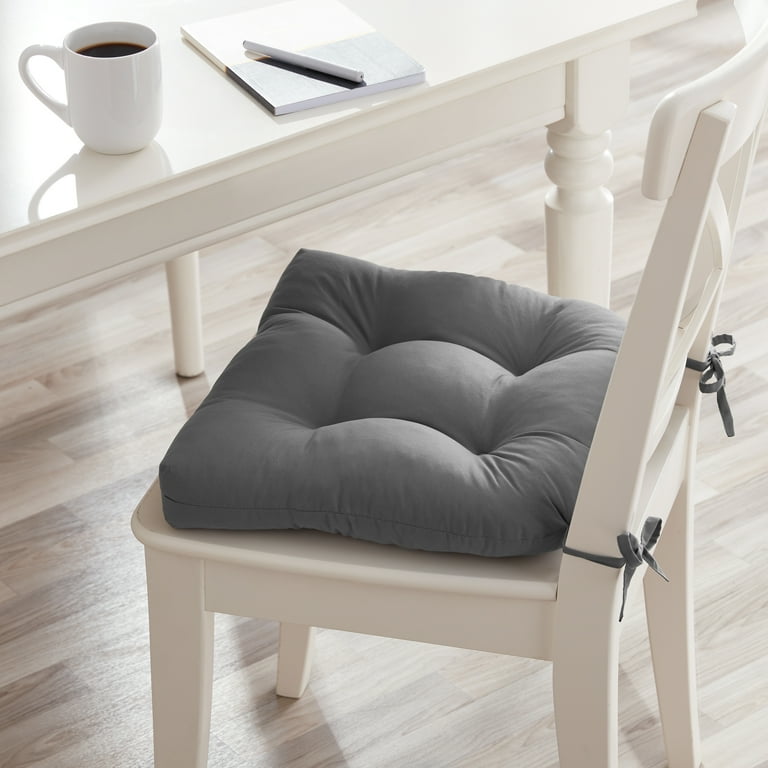 Mainstays faux suede 14.5 inch chair cushion with ties hotsell