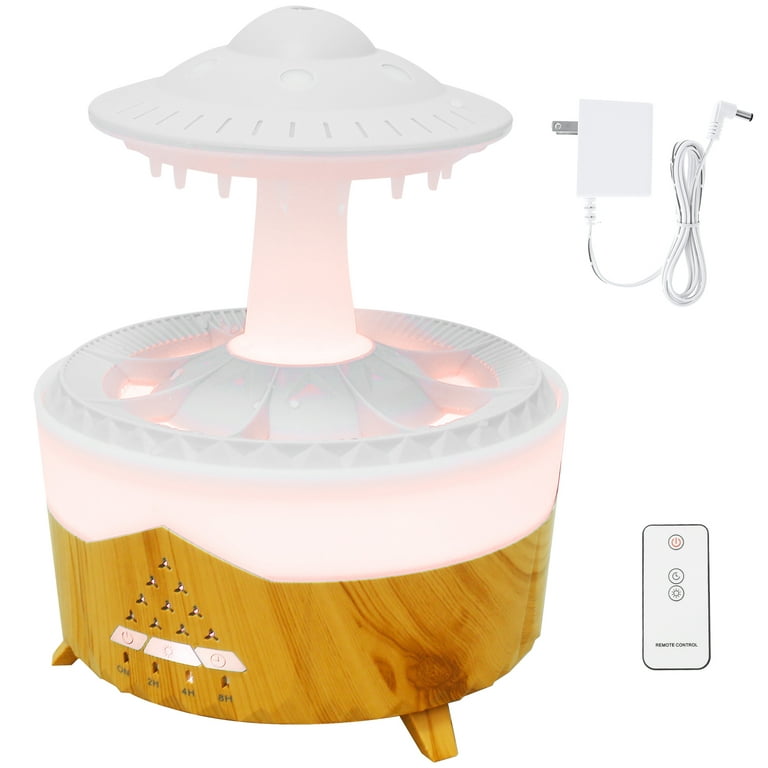 UJEAVETTE® Rain Cloud Humidifier Water Drip Colors Night Light Mushroom Lamp  Diffuser Grain : : Home & Kitchen