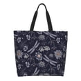 thumbnail image 1 of Balery Wildflowers And Dragonflies Bolsa Tote Estilo Estético con Cremalleras, Bolsa de Hombro, Bolsa de Compras Grande y Plegable, 1 of 8