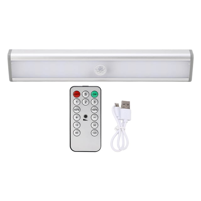 Lámpara Con Sensor De Movimiento Humano De 350LM, Luz LED Con Sensor De Movimiento, Iluminación Blanca, Luz LED Inalámbrica Recargable Magnética Para Armario, 30LED
