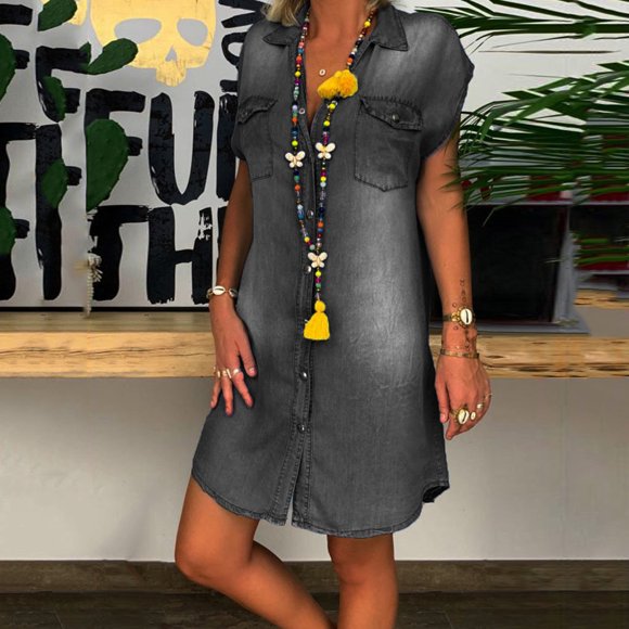 EGNMCR Holiday Dresses for Women Women's Casual V-neck Sleeveless Dress