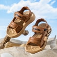 thumbnail image 5 of Godom Little Girl Sandals Casual Adjustable Double Buckle Flat Sandal Slide for Toddler Little Big Kid, 5 of 6