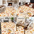 thumbnail image 5 of Large Area Rugs for Living Room Bedroom, Orange Leaves Fall 6'x9' Rug Washable Carpet Runner Indoor Outdoor, Birds Branches Pine Cones Non Slip Floor Mats Rug for Kitchen, Playroom, 5 of 8
