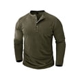 thumbnail image 2 of TRKIYQC Camiseta para Hombre, Manga Larga con Cuello Henley y Cierre con Botones, Tops de Otoño Ajustados, Ropa de Calle para Diario Informal TRKIYQC moda, 2 of 7