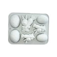 thumbnail image 1 of Molde de silicona de conejo de Pascua y zanahoria para hacer jabón de gelatina de chocolate DIY, 1 of 5