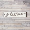 thumbnail image 4 of HomeRoots 516340 11.25 x 1.5 x 48 in. White Solid Wood Welcome Wall Decor, 4 of 4