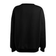 thumbnail image 6 of Lovskoo 2024 Sweatshirts for Women Fall Winter Fleece Thick Warm Striped Long Sleeved Round Neck Loose Short Casual Pullover Round Neck Sweater Black, 6 of 7