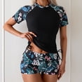 thumbnail image 2 of PMVFHDE Women's Tankini Swimsuits High Waist Shorts Long Sleeve Rash Guard For Surfing, 2 of 5