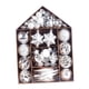 thumbnail image 3 of Conjunto de 73 adornos navideños colgantes con dijes, decoración para fiestas en interiores y exteriores, color plateado Plata, 3 of 8