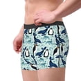 thumbnail image 2 of Pofeuu Penguins Whales Print Men’s Boxer Briefs, Moisture-Wicking Underwear, Regular,Trunk-Large, 2 of 5