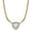 Light Blue, variant on 1928 Jewelry Trillion Triangle Genuine Green Aventurine Gemstone Fancy Chain Crystal Accent Pendant Necklace For Women