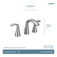 thumbnail image 3 of Moen Glyde Matte Black 2-Handle Widespread Bathroom Sink Faucet, Valve Included, TV6173BL, 3 of 4