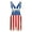Blue4, variant on Heydday Kids American Flag Print Short Overalls, Adjustable Strap Unisex Boys Girls Patriotic Bib Shorts, 4th of July Holiday Outfit for Children Daily & Independence Day Party Wear