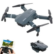 S107 Drone with Camera RC Drones WiFi FPV Drone 720P Camera Trajectory Flight Altitude Hold Gesture Photo Video 3D Flip Headless Mode Foldable RC Quadcopter for Adults Kids 1 Battery