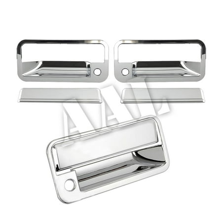 Gmc Chrome Door Handles - AAL Premium Chrome Cover Combo For GMC 1992 1993 1994 1995 1996 1997 1998 1999 Yukon 2 Doors Handles With Passenger Side Keyhole+Tailgate With keyhole