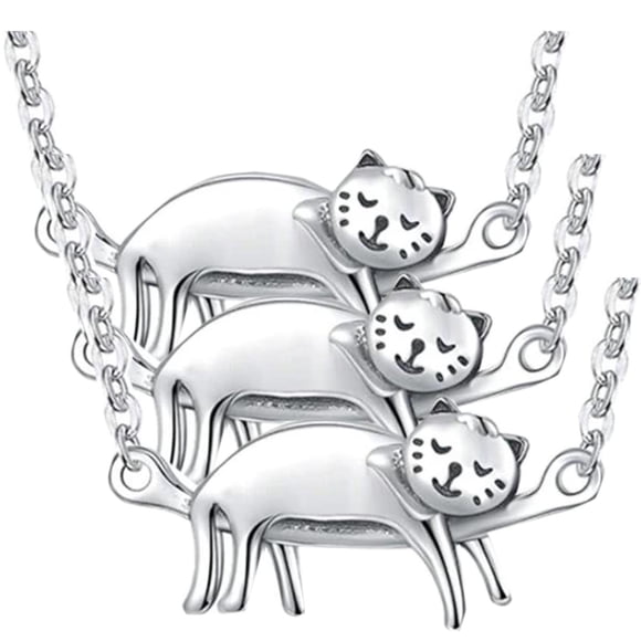 Collar con Dije de Gato High Monaco Gris MXTNG-003