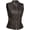 Black, variant on First Mfg Co - Fairmont - Women's Motorcycle Biker Riding Black Leather Vest - 5X Large - Adjustable Lacing
