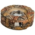 thumbnail image 5 of Gymax 28-inch Stone Gas Fire Pit 40,000 BTU Propane Patio Yard w/ Lava Rocks, 5 of 10