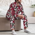 thumbnail image 7 of Sikiie Rose Flowers Mens Pajama Set, Soft Warm Long Sleeve Sleepwear, Cozy Button-Down Pjs for Men-XX-Large, 7 of 7