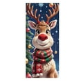 thumbnail image 2 of HYLLai Christmas Door Cover with Santa Claus Scene, Reusable Hanging Cloth for Holiday Home Decor, 35.4x78.7 Inch Polyester Banner (I, 2 of 6