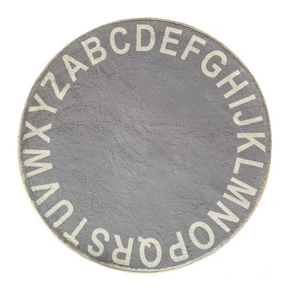 Alfombra de gateo para bebés, alfombra de juego para niños, alfombra redonda con alfabeto para habitación de bebé