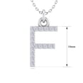 thumbnail image 5 of SuperJeweler F Initial Necklace in 14 Karat White Gold With 16 Diamonds, With Free 18 inch Chain, for Women, 5 of 6